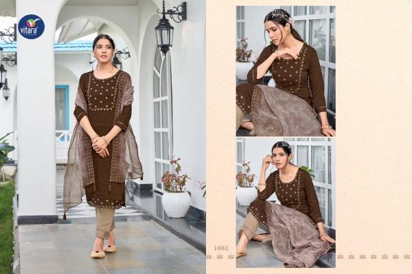 Vitara Marigold Silk Designer Exlcusive Readymade Suit